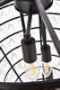 Elegant Lighting 1219D24BK/RC  Nordic 7 lights black chandelier