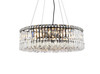 ELEGANT LIGHTING V2030D24BK/RC  Maxime 24 inch black chandelier