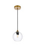 Living District LD2280BR Cashel 6 inch brass pendant