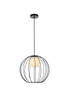 Living District LD2345BK Wetzel 1 light black pendant