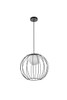 Living District LD2345BK Wetzel 1 light black pendant