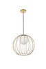 Living District LD2345BR Wetzel 1 light brass pendant