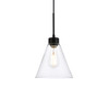 Living District LD2501BK Mera 1 light black pendant