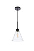 Living District LD2501BK Mera 1 light black pendant