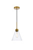 Living District LD2501BR Mera 1 light brass pendant