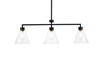 Living District LD2502BK Mera 3 lights black pendant