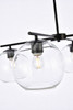 Living District LD2331BK Opus 4 lights black pendant