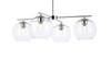 Living District LD2331C Opus 4 lights chrome pendant