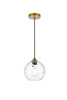 Living District LD2281BR Cashel 8 inch brass pendant