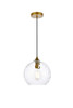 Living District LD2282BR Cashel 10 inch light brass pendant