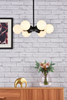 Living District LD2338BK Reyes 6 lights black pendant