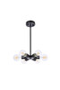 Living District LD2338BK Reyes 6 lights black pendant