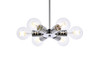 Living District LD2338C Reyes 6 lights chrome pendant