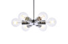 Living District LD2338C Reyes 6 lights chrome pendant