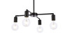 Living District LD2339BK Cairo 4 lights black pendant