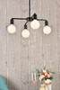 Living District LD2339BK Cairo 4 lights black pendant