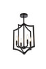 Living Disrict LD7068F14BK Kiera 4 lights pendant in black