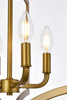 Living Disrict LD7068F14BR Kiera 4 lights pendant in brass