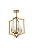 Living Disrict LD7068F14BR Kiera 4 lights pendant in brass