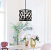 Living Disrict LD7074D14BK Levante 3 lights pendant in black