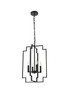 Living Disrict LD7066D14BK Rosenfeld 4 lights pendant in black