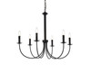 Living Disrict LD7041D32BK Brielle 6 lights pendant in black