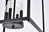 Living Disrict LD7070D15BK Janet 4 lights pendant in black