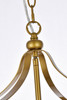 Living Disrict LD7070D15BR Janet 4 lights pendant in brass