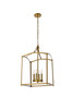 Living Disrict LD7070D15BR Janet 4 lights pendant in brass