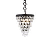 Elegant Lighting 1219D13BK/RC  Nordic 3 lights black pendant