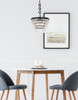 Elegant Lighting 1219D16BK/RC  Nordic 4 lights black pendant Elegant Lighting 1219D16BK/RC  Nordic 4 lights black pendant