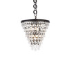 Elegant Lighting 1219D18BK/RC  Nordic 5 lights black pendant