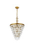 Elegant Lighting 1219D18BR/RC  Nordic 5 lights brass pendant