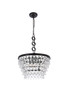 Elegant Lighting 1219D19BK/RC  Nordic 5 lights black pendant