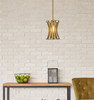 Living Disrict LD7076D10BR Lily 1 light pendant in brass