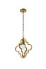 Living Disrict LD7062D12BR Sandara 1 light pendant in brass