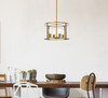 Living Disrict LD7057D20BR Agnys 4 lights pendant in brass