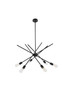 Living Disrict LD7054D32BK Armin 6 lights pendant in black