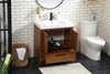 Elegant Décor VF46030MTK 30 inch single bathroom vanity in Teak