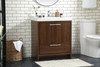 Elegant Décor VF46030MWT 30 inch single bathroom vanity in Walnut