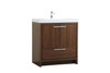 Elegant Décor VF46030MWT 30 inch single bathroom vanity in Walnut