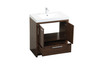 Elegant Décor VF46030MWT 30 inch single bathroom vanity in Walnut