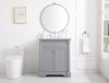 Elegant Décor VF53030GR 30 inch single bathroom vanity in  Grey