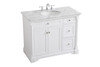 Elegant Décor VF53042WH 42 inch single bathroom vanity in  White