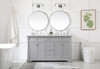 Elegant Décor VF53060DGR 60 inch double bathroom vanity in Grey