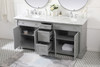 Elegant Décor VF53072DGR 72 inch double bathroom vanity in Grey