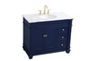 Elegant Decor VF50042BL 42 inch Single Bathroom Vanity set in Blue