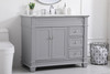 Elegant Decor VF50042GR 42 inch Single Bathroom Vanity set in Grey