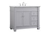 Elegant Decor VF50042GR 42 inch Single Bathroom Vanity set in Grey