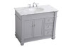 Elegant Decor VF50042GR 42 inch Single Bathroom Vanity set in Grey